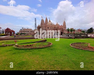 AMBE Gaon, Pune, Indien, 11-08-2024, BAPS Shri Swaminarayan Mandir, Hindutempel. Stockfoto