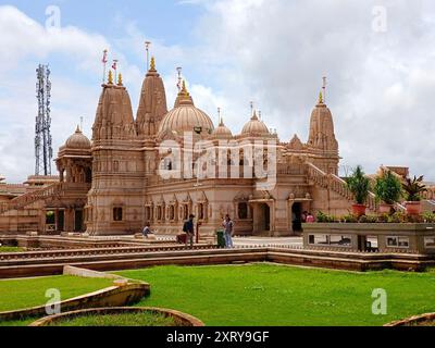 AMBE Gaon, Pune, Indien, 11-08-2024, BAPS Shri Swaminarayan Mandir, Hindutempel. Stockfoto