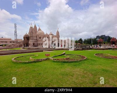 AMBE Gaon, Pune, Indien, 11-08-2024, BAPS Shri Swaminarayan Mandir, Hindutempel. Stockfoto