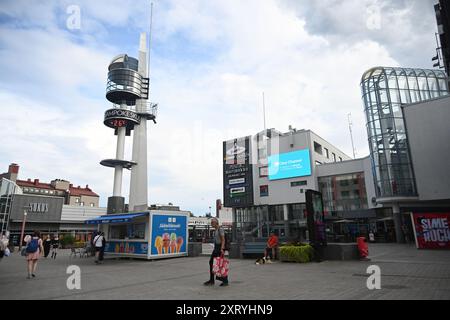 Rovaniemi, Finnland - 27. Juli 2024: Der Lordi-Platz in der nordfinnischen Stadt Rovaniemi. Stockfoto