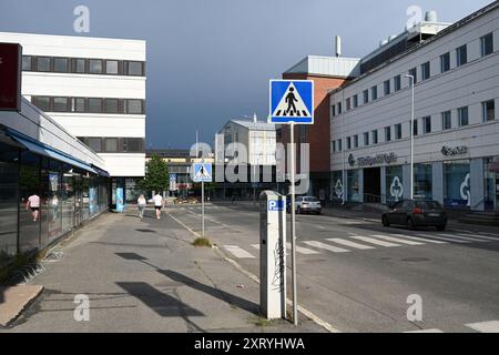 Rovaniemi, Finnland - 27. Juli 2024: Die nordfinnische Stadt Rovaniemi. Stockfoto