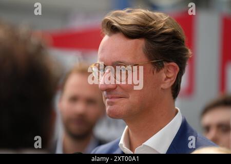 Empfang der Deutschen Olympia Mannschaft 2024 in Köln NRW Ministerpraesident Hendrik Wuest im Portrait beim Empfang der Deutschen Olympia Mannschaft 2024 am Köln Hauptbahnhof, Köln, 12.08.2024 Köln Nordrhein-Westfalen Deutschland *** Empfang der Deutschen Olympiamannschaft 2024 in Köln NRW Ministerpräsident Hendrik Wuest im Portrait beim Empfang der Deutschen Olympiamannschaft 2024 im Kölner Hauptbahnhof, Köln, 12 08 2024 Köln Nordrhein-Westfalen Deutschland Stockfoto