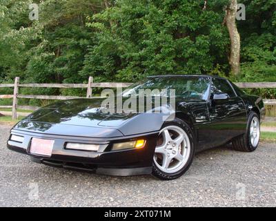 1996 Corvette Coupé, schwarz C4 Stockfoto