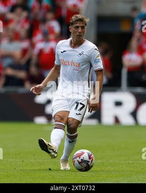 Middlesbrough, Großbritannien. Februar 2020. Goncalo Franco von Swansea City während des Sky Bet Championship Matches zwischen Middlesbrough und Swansea City im Riverside Stadium, Middlesbrough am Samstag, den 10. August 2024. (Foto: MI News) Credit: MI News & Sport /Alamy Live News Stockfoto