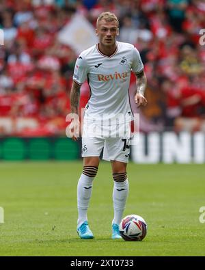 Middlesbrough, Großbritannien. Februar 2020. Josh Tymon von Swansea City während des Sky Bet Championship Matches zwischen Middlesbrough und Swansea City im Riverside Stadium, Middlesbrough am Samstag, den 10. August 2024. (Foto: MI News) Credit: MI News & Sport /Alamy Live News Stockfoto