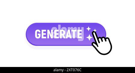 Symbol-Technologie für den AI-Tastengenerator. Künstliche Intelligenz Generator Bild Stern Illustration Ai Design Prompt Stock Vektor