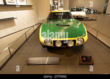 Oyama-cho, Sunto-Gun, Shizuoka, Japan - 27. März 2023: Toyota 2000GT „Speed Trial“ (Replik), Modelljahr 1966, Land Japan. Stockfoto