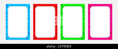 Satz farbenfroher Banner mit Platz für Ihren Text. Vektorabbildung. Stock Vektor