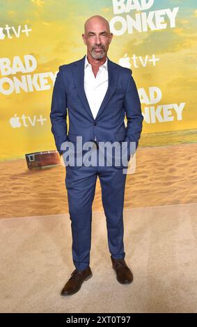 Westwood, USA. August 2024. Gonzalo Menendez kam am 12. August 2024 in Westwood, CA. © Lisa OConnor/AFF-USA.com Credit: AFF/Alamy Live News bei Apple TV „Bad Monkey“ Hollywood Premeire im Hammer Museum an Stockfoto