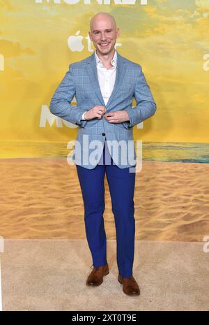 Westwood, USA. August 2024. Aaron Goldenberg kommt am 12. August 2024 in Westwood, CA. © Lisa OConnor/AFF-USA.com Credit: AFF/Alamy Live News zu Apple TV „Bad Monkey“ Hollywood Premeire im Hammer Museum Stockfoto