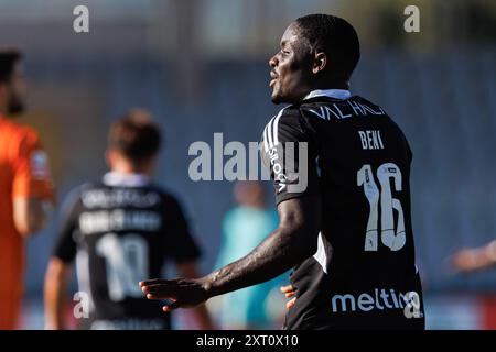 Rio Maior, Portugal. August 2024. Beni Mukendi (Casa Pia AC) wurde während des Liga-Portugal-Spiels zwischen Teams von Casa Pia AC und Boavista FC im Estadio Municipal Rio Maior gesehen. Endergebnis; Casa Pia AC 0:1 Boavista FC Credit: SOPA Images Limited/Alamy Live News Stockfoto