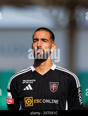 Rio Maior, Portugal. August 2024. Joao Goulart (Casa Pia AC) wurde während des Liga-Portugal-Spiels zwischen Teams von Casa Pia AC und Boavista FC im Estadio Municipal Rio Maior gesehen. Endergebnis; Casa Pia AC 0:1 Boavista FC Credit: SOPA Images Limited/Alamy Live News Stockfoto