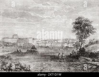 Blick auf Versailles, Frankreich im 19. Jahrhundert. Aus Cassells Illustrated History of England, veröffentlicht um 1880. Stockfoto