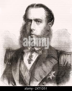 Maximilian I. von Mexiko, 1832–1867. Österreichischer Erzherzog, der von 1864 bis 1867 Kaiser des Zweiten Mexikanischen Reiches wurde. Aus Cassells Illustrated History of England, veröffentlicht um 1880. Stockfoto