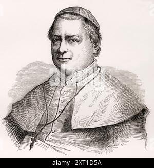 Papst Pius IX., 1792–1878. Leiter der katholischen Kirche aus Cassell's Illustrated History of England, veröffentlicht um 1880. Stockfoto