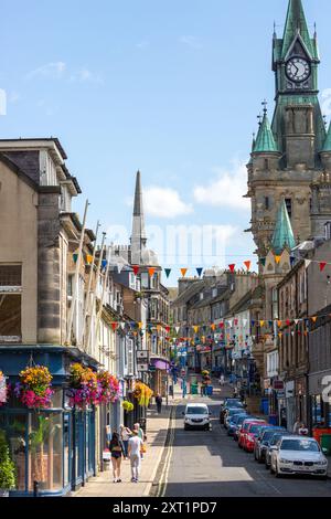 Bridge Street Dunfermline an einem Sommertag Stockfoto