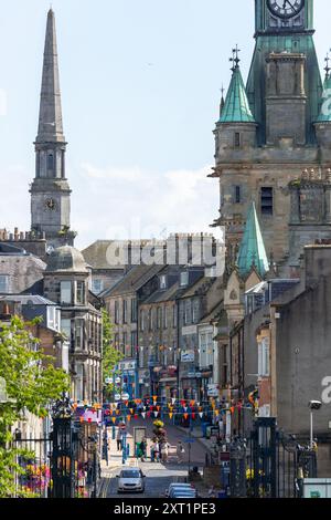 Bridge Street Dunfermline an einem Sommertag Stockfoto