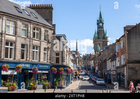 Bridge Street Dunfermline an einem Sommertag Stockfoto