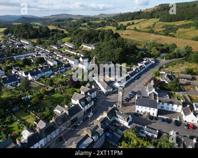 Torhaus von Fleet, Kirkcudbrightshire, Schottland Luftaufnahme der kleinen Stadt in Dumfries und Galloway - Foto August 2024 Stockfoto