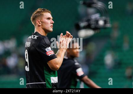 Lissabon, Portugal. August 2024. Viktor Gyokeres (Sporting CP) wurde während des Liga Portugal Spiels zwischen den Teams Sporting CP und Rio Ave FC bei Estadio Jose Alvalade gesehen. Sporting CP gewann 3-1 (Foto: Maciej Rogowski/SOPA Images/SIPA USA) Credit: SIPA USA/Alamy Live News Stockfoto