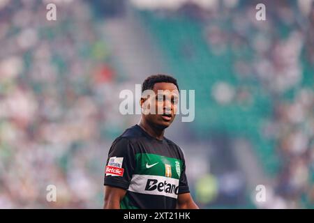 Lissabon, Portugal. August 2024. Geny Catamo (Sporting CP) wurde während des Liga Portugal Spiels zwischen den Teams Sporting CP und Rio Ave FC bei Estadio Jose Alvalade gesehen. Sporting CP gewann 3-1 (Foto: Maciej Rogowski/SOPA Images/SIPA USA) Credit: SIPA USA/Alamy Live News Stockfoto