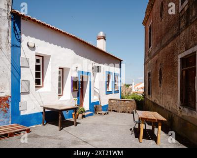 Niedliche Architektur in Castro Verde, Beja Viertel in Alentejo, Portugal Stockfoto