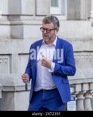 London, Großbritannien. August 2024. Matthew Doyle Direktor der Kommunikation gesehen Walking in Whitehall Credit: Richard Lincoln/Alamy Live News Stockfoto