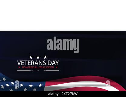 Veterans Day Reflections zu Ehren der Opfer unseres Militärs Stock Vektor