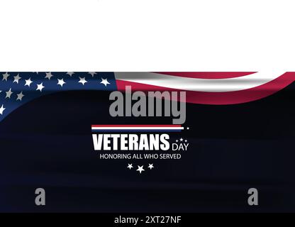 Veterans Day Reflections zu Ehren der Opfer unseres Militärs Stock Vektor