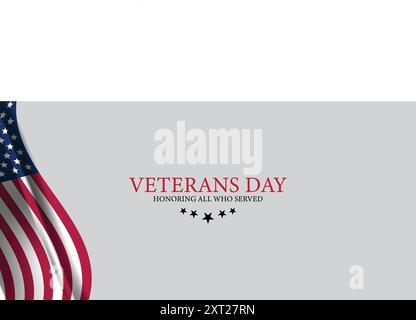 Veterans Day Reflections zu Ehren der Opfer unseres Militärs Stock Vektor