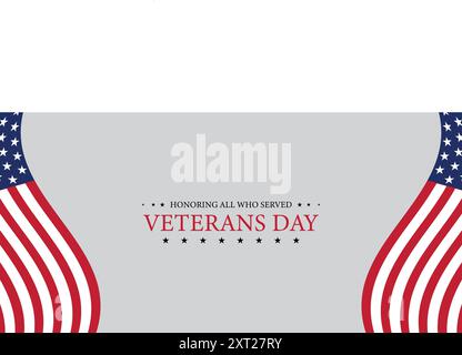 Veterans Day Reflections zu Ehren der Opfer unseres Militärs Stock Vektor