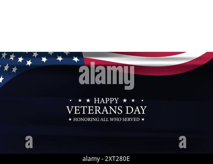 Veterans Day Reflections zu Ehren der Opfer unseres Militärs Stock Vektor
