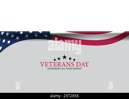 Veterans Day Reflections zu Ehren der Opfer unseres Militärs Stock Vektor
