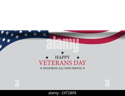 Veterans Day Reflections zu Ehren der Opfer unseres Militärs Stock Vektor