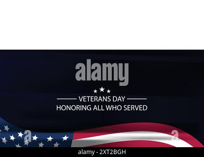 Veterans Day Reflections zu Ehren der Opfer unseres Militärs Stock Vektor