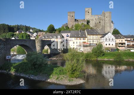 Mittelalterliches Dorf Runkel an der Lahn, Westerwald, Rheinland-Pfalz, Deutschland Stockfoto