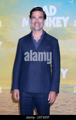 Westwood, USA. August 2024. LOS ANGELES - 12. August: Rob Delaney bei der Bad Monkey Apple TV Series Weltpremiere im Hammer Museum am 12. August 2024 in Westwood, KALIFORNIEN (Foto: Katrina Jordan/SIPA USA) Credit: SIPA USA/Alamy Live News Stockfoto