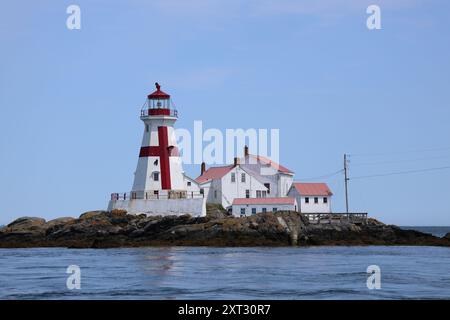 Head Harbour Lighthouse, Campobello Island, NB Stockfoto