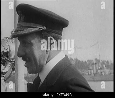 Der Pilot des Wasserflugzeugs General Francisco Franco, 1926. Aus „Time to Remember 1926 – Short Sharp Shower“ (Reel 2); Dokumentarfilm über 1926 – General Strike, internationale Politik, Tanz, Wetter und rekordbrechende Meisterleistungen. Stockfoto