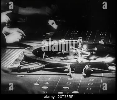 Roulette Wheel in Play, 1926. Aus „Time to Remember 1926 – Short Sharp Shower“ ( Walze 3); Dokumentarfilm über 1926 – General Strike, internationale Politik, Tanz, Wetter und rekordbrechende Meisterleistungen. Stockfoto