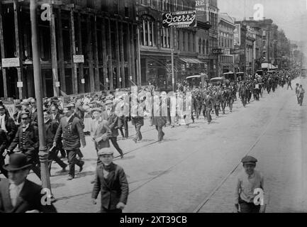 Cincinnati Streetcar Strikers, zwischen 1910 und 1915. Stockfoto