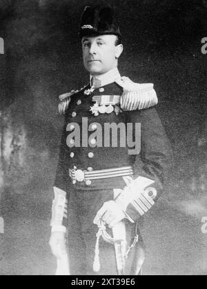 Admiral Jellicoe, 1914. Zeigt Admiral John Jellicoe, 1. Earl Jellicoe (1859–1935), der während des Ersten Weltkriegs in der britischen Royal Navy diente Stockfoto