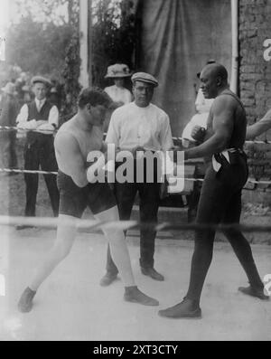 Marty Cutler, Burns, Jack Johnson, zwischen 1910 und 1915. Stockfoto