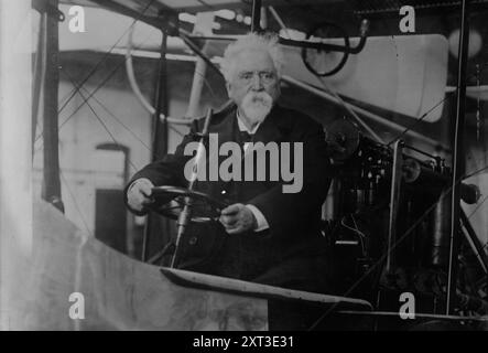 Sir Hiram Maxim, zwischen 1915 und 1916. Zeigt den Erfinder Sir Hiram Stevens Maxim (1840–1916). Stockfoto