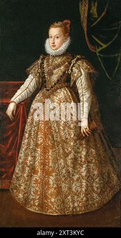 Porträt von Anna Caterina Gonzaga (1566–1621), Herzogin von Mantua, Erzherzogin von weiterem Österreich, um 1585. Gefunden in der Sammlung des Kunstgeschichtlichen Museums, Wien. Stockfoto