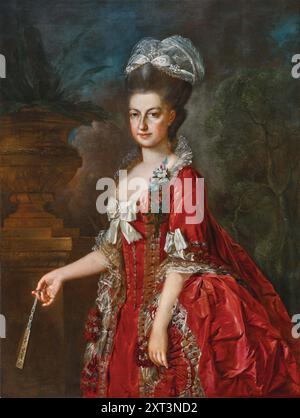 Porträt der Erzherzogin Maria Christina von Österreich (1742–1798), Herzogin von Teschen, 1778. In der Sammlung der Privatsammlung gefunden. Stockfoto