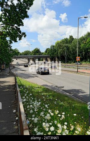 WESTERN Avenue, Gabalfa, Cardiff, Wales, Großbritannien. Stockfoto