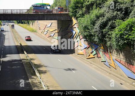 WESTERN Avenue, Gabalfa, Cardiff, Wales, Großbritannien. Stockfoto