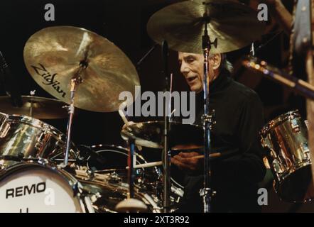 Louis Belson, Benny Carter's Swing America, North Sea Jazz Festival, Niederlande 1991. Stockfoto
