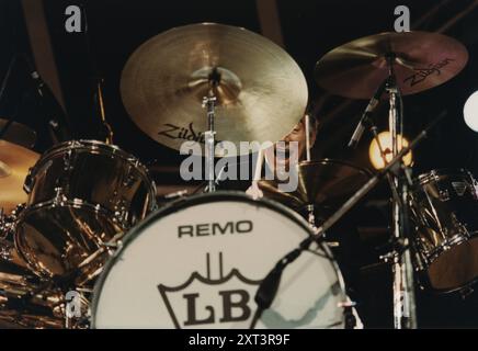 Louis Belson, Benny Carter's Swing America, North Sea Jazz Festival, Niederlande 1991. Stockfoto
